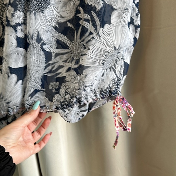 Liberty LA for Target Sheer Spring Floral Blue Pink Tank Top Shorts Pajama Set - Picture 4 of 6